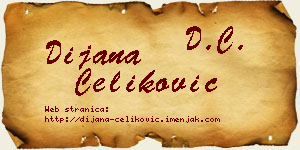 Dijana Čeliković vizit kartica